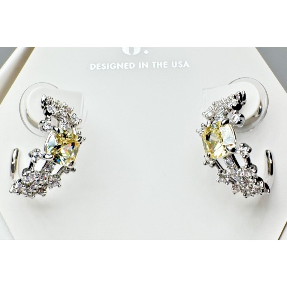 Bomb Party November Earrings - ER81773 Weaving The Unspoken - Rhodium